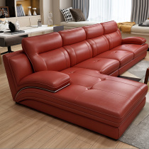 Yiyi leather sofa first layer cowhide medium and thick leather modern living room simple corner combination set leather sofa furniture