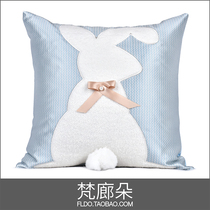 Fanlang Duo Model Room Cushion Home Soft Sleeper Pillow Bag Decoration Simple Childrens Room Blue Rabbit Hot Sale