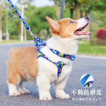 Small Dogs Traction Rope Teddy Bib Bear Small Medium-sized Dog Vest Type Chest Strap Item Ring Walk Dog Rope Pet Supplies