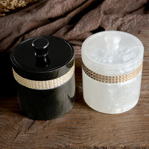 Cotton sign box simple fashion toothpick box Nordic home decoration storage box creative large cotton sign can Jewelry Box