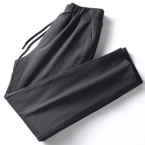 Autumn and winter new warm thin thick white duck down filled mens casual slim elastic waist straight down pants
