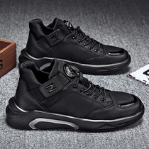 2021 new trendy shoes sports leather shoes male youth Net red wild game construction site labor insurance waterproof kitchen autumn