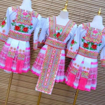 Yunnan Wenshan Miao clothing womens clothing 2021 new beaded ethnic clothes bridal dress ethnic minority clothing women