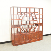 Mahogany furniture Burmese rosewood Duobaoge antique living room porch solid wood Chinese style partition decoration Bogu rack