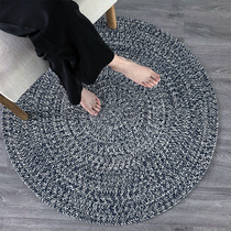 Handmade carpet living room balcony chair floor mat round carpet Nordic washable floor mat bedside blanket bedroom ins floor mat