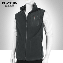 Fleece coat mens spring and autumn warm padded cardigan vest fleece vest womens sports fleece