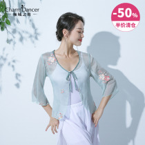 Small sketch dance classical dance short fragmented embroidery dress national dance Yoga base training suit can be worn