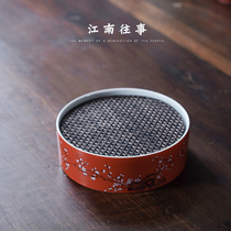 Jiangnan Past Ceramics Tea Tea Tea Service Tea Dry Bubble Pan Dry Bubble Table Pot bearing tea bearing cover bowl Home big number with lid