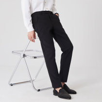 Trousers Mens slim pants Mens small feet mens casual pants Korean version of the trend spring and autumn black joker nine-point pants