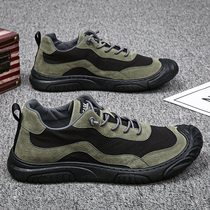 Spring Liberation Shoe Mens worksite work abrasion-proof waterproof military training light climbing for training camouflages and boomer shoes