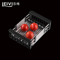 Kitchen sink drain basket stainless steel pool drain rack wash basin vegetable basket retractable filter basket
