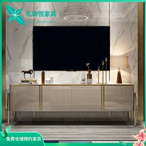 Light luxury wind TV cabinet Post-modern simple solid wood living room coffee table combination paint process high-style bedroom decoration cabinet