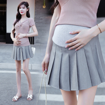 Pregnant Women summer dress belly skirt summer wear pleated chiffon skirt 2021 New Korean version of pregnant women skirt