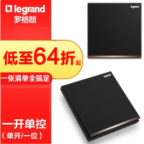 Roger Lang view black single-link single-control single-open with LED indicator open one home switch panel