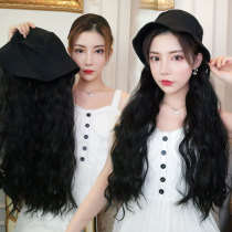 Wig female long hair hat long curly hair net red fisherman hat wig one female winter fashion natural full head cover