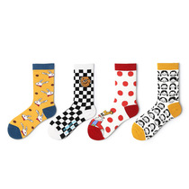 Fried chicken cute cartoon Sesame Street Korean college style socks Harajuku tide ins wind socks