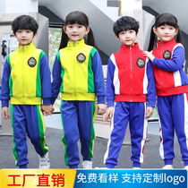 Primary school uniforms British style spring and autumn four-piece set childrens Cotton College Style performance class uniforms kindergarten Garden uniforms