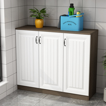 Solid wood bay window cabinet balcony floor cabinet simple window sill bedroom storage locker sundries floor cabinet low cabinet custom cabinet