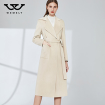 Double-sided cashmere coat womens mid-length 2020 new fashion loose and simple woolen coat jacket women