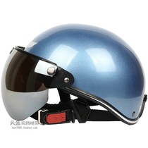 Taiwan EVO crystal blue Harley electric motorcycle helmet for men and women helmet sunscreen UV summer