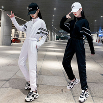 Street Dance Children Boomer Hip Hop-hop Costume Jazz Costume Dance out of the girls practice Gongfu Spring suit