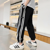 Boys spring and autumn sports pants childrens pants 2021 new middle and big childrens autumn casual pants childrens pants tide thin