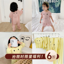 Cookie home baby dress 2019 cotton Kedar cute lace parent-child set pajamas jumpsuit jumpsuit baby sleeping bag