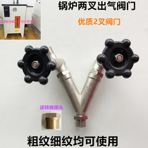 Boiler two fork outlet valve 2 fork valve industrial steam boiler 2 fork valve electric heating steam generator accessories