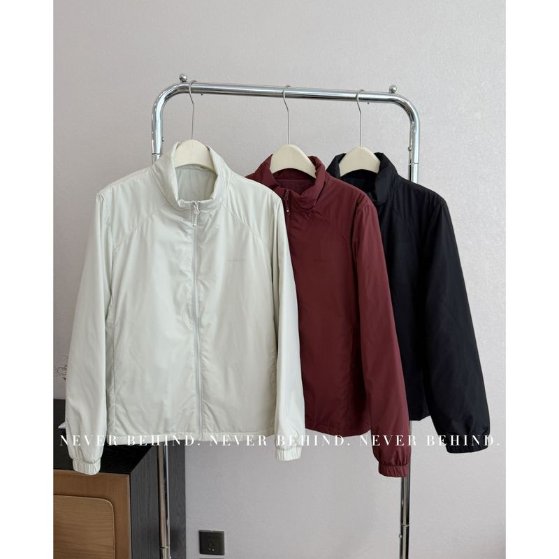 9.16 Wool-Blend Cotton Coat for Women, Stand-Up Collar, Versatile, Loose Fit, Long-Sleeved, Level 5 Water-Repellent Jacket 9.16 Wool-Blend Cotton Coat for Women, Stand-Up Collar, Versatile, Loose Fit, Long-Sleeved, Level 5 Water-Repellent Jacket