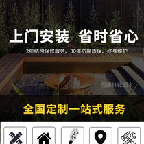 Courtyard Anticorrosive Wood D Wood Grid Bar Outdoor Garden Balcony Partition Railing Gardening Guard Fence Fence Fence