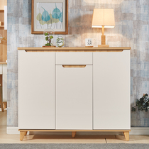 Door solid wood shoe cabinet Nordic simple porch cabinet modern door Hall Cabinet multifunctional home storage locker shoe cabinet