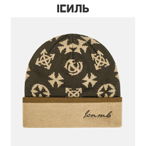 ICNMB small fragrant wool hat female spring and autumn wild Tide brand knitted hat male ear protection warm big head cold hat winter