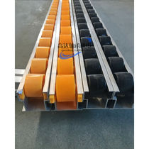 Shelf aluminum alloy flowing strip 42*35 R28mm plastic slipping strip transmission rail fixed * wheel roller sliding Strip wheel