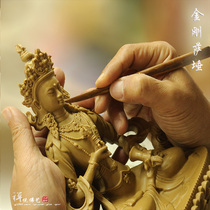 Zen Yue Buddhist art semi-hand personalized customization of ancient glass Buddha statue creative design for Buddha gift ornaments