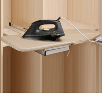 Hot sale cloakroom folding ironing board buffer rotating ironing rack wardrobe cabinet push-pull damping hidden ironing clothes rack
