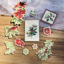 Judy handmade pre-cut post paper cut-free vintage adhesive cardboard Christmas