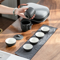 Travel tea set Kung Fu tea set Portable bag quick cup one pot three cups five cups simple custom logo