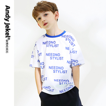 (Summer New) Boy short sleeve T-shirt Childrens pure cotton Compassionate Tide Mens and Half sleeves CUHK Scout Girl Scout