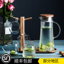 Nordic cup set Household high borosilicate glass water cup Teacup teapot Living room water cold water pot set cup cup