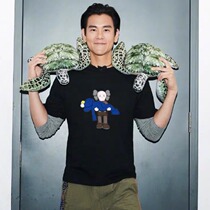 Cang Stone Tree black cotton short sleeve T-shirt men and women couples 2021 summer new round neck loose coat tide