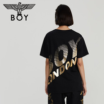 boylondon gradient LOGO hot stamping short sleeve women 2020 Summer new products men and women with the same T-shirt