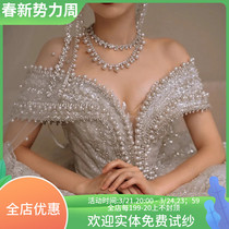 Main wedding dress bridal 2021 new rework extravaganza v collar court windy with slim-shoulder pregnant woman little child