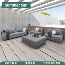 Outdoor Leisure Sofa Patio Combined Balcony Casual Outdoor Sofa Villa Open-air Rain Protection Sunscreen Creative Furniture