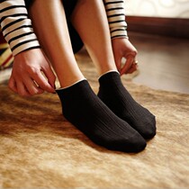 Spring and summer thin cotton socks womens fine needle comfortable boat Socks womens socks sweat absorption sports socks low waist short short tube simple socks