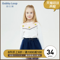 Gabriel childrens clothing autumn new girl long sleeve round neck T-shirt in the big Children Spring and Autumn base shirt
