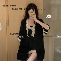 Japan Gelato Fall Teenage Girl Lace Floral Lace Sexy Harness Pyjamas Sleeping Dress Sleepwear Home Suits Suit