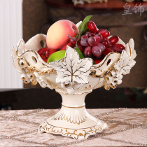 Real Accessories Eurostyle Fruit Pan Ceramic Fruit Pan Creative Modern Living Room Fruit Pan Swing Piece Eurostyle Fruit Tray Wedding Gifts