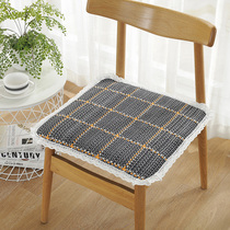 Summer cotton linen chair cushion Nordic fabric thin cushion students summer office computer long seat cushion seat cushion
