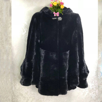2020 new Haining imported mink coat womens whole mink medium long mink hooded fur slim coat