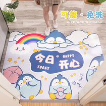 Penguin lovers entrance mat can be cut and erasable disposable pvc porch mat doorway mat home mat